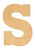 Unfinished Lowercase Letter S Wood Cutout for Door Hangers, Seasonal Decor and Paint Parties, Baltic Birch Craft Blank