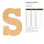 Unfinished Lowercase Letter S Wood Cutout for Door Hangers, Seasonal Decor and Paint Parties, Baltic Birch Craft Blank