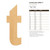 Unfinished Lowercase Letter T Wood Cutout for Door Hangers, Seasonal Decor and Paint Parties, Baltic Birch Craft Blank