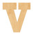 Unfinished Lowercase Letter V Wood Cutout for Door Hangers, Seasonal Decor and Paint Parties, Baltic Birch Craft Blank