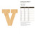 Unfinished Lowercase Letter V Wood Cutout for Door Hangers, Seasonal Decor and Paint Parties, Baltic Birch Craft Blank