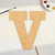 Unfinished Lowercase Letter V Wood Cutout - Unfinished Baltic Birch Craft Shape