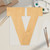 Lowercase Letter V Wood Cutout for Crafts, Unfinished Baltic Birch Craft Shape