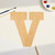 Lowercase Letter V Wood Cutout for Crafts, Unfinished Baltic Birch Craft Shape