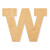 Unfinished Lowercase Letter W Wood Cutout - Unfinished Baltic Birch Craft Shape