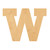 Lowercase Letter W Wood Cutout for Crafts, Unfinished Baltic Birch Craft Shape
