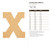 Unfinished Lowercase Letter X Wood Cutout for Door Hangers, Seasonal Decor and Paint Parties, Baltic Birch Craft Blank