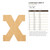 Lowercase Letter X Wood Cutout for Crafts, Unfinished Baltic Birch Craft Shape