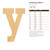 Unfinished Lowercase Letter Y Wood Cutout for Door Hangers, Seasonal Decor and Paint Parties, Baltic Birch Craft Blank