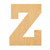 Lowercase Letter Z Wood Cutout for Crafts, Unfinished Baltic Birch Craft Shape