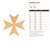 Unfinished Maltese Cross Wood Cutout for Door Hangers, Seasonal Decor and Paint Parties, Baltic Birch Craft Blank