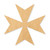 Unfinished Maltese Cross Wood Cutout - Unfinished Baltic Birch Craft Shape