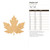 Unfinished Maple Leaf Wood Cutout for Door Hangers, Seasonal Decor and Paint Parties, Baltic Birch Craft Blank