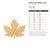 Unfinished Maple Leaf Wood Cutout - Unfinished Baltic Birch Craft Shape