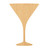 Martini Glass 2 Wood Cutout for Crafts, Unfinished Baltic Birch Craft Shape