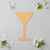 Unfinished Martini Glass Wood Cutout - Unfinished Baltic Birch Craft Shape