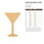 Unfinished Martini Glass Wood Cutout - Unfinished Baltic Birch Craft Shape