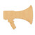 Unfinished Megaphone 1 Wood Cutout - Unfinished Baltic Birch Craft Shape