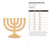Unfinished Menorah Wood Cutout - Unfinished Baltic Birch Craft Shape