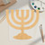 Menorah Wood Cutout for Crafts, Unfinished Baltic Birch Craft Shape