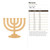 Menorah Wood Cutout for Crafts, Unfinished Baltic Birch Craft Shape