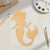Unfinished Mermaid 4 Wood Cutout - Unfinished Baltic Birch Craft Shape