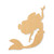 Unfinished Mermaid 5 Wood Cutout - Unfinished Baltic Birch Craft Shape