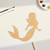 Unfinished Mermaid 9 Wood Cutout - Unfinished Baltic Birch Craft Shape