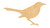 Unfinished Mockingbird Wood Cutout for Door Hangers, Seasonal Decor and Paint Parties, Baltic Birch Craft Blank