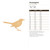 Unfinished Mockingbird Wood Cutout for Door Hangers, Seasonal Decor and Paint Parties, Baltic Birch Craft Blank