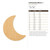 Unfinished Moon 1 Wood Cutout - Unfinished Baltic Birch Craft Shape