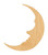 Unfinished Moon 3 Wood Cutout for Door Hangers, Seasonal Decor and Paint Parties, Baltic Birch Craft Blank