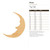 Unfinished Moon 3 Wood Cutout for Door Hangers, Seasonal Decor and Paint Parties, Baltic Birch Craft Blank