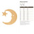 Unfinished Moon And Star Wood Cutout for Door Hangers, Seasonal Decor and Paint Parties, Baltic Birch Craft Blank