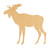 Unfinished Moose 1 Wood Cutout for Door Hangers, Seasonal Decor and Paint Parties, Baltic Birch Craft Blank