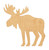 Unfinished Moose 2 Wood Cutout for Door Hangers, Seasonal Decor and Paint Parties, Baltic Birch Craft Blank