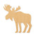 Unfinished Moose 2 Wood Cutout - Unfinished Baltic Birch Craft Shape