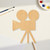 Unfinished Movie Camera Wood Cutout - Unfinished Baltic Birch Craft Shape