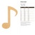 Unfinished Music Note 2 Wood Cutout for Door Hangers, Seasonal Decor and Paint Parties, Baltic Birch Craft Blank