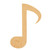 Music Note 2 Wood Cutout for Crafts, Unfinished Baltic Birch Craft Shape