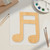 Unfinished Music Note 3 Wood Cutout - Unfinished Baltic Birch Craft Shape