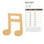 Music Note 3 Wood Cutout for Crafts, Unfinished Baltic Birch Craft Shape