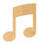 Unfinished Music Note 5 Wood Cutout for Door Hangers, Seasonal Decor and Paint Parties, Baltic Birch Craft Blank