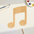 Unfinished Music Note 5 Wood Cutout for Door Hangers, Seasonal Decor and Paint Parties, Baltic Birch Craft Blank