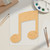 Unfinished Music Note 5 Wood Cutout - Unfinished Baltic Birch Craft Shape