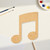 Unfinished Music Note 5 Wood Cutout - Unfinished Baltic Birch Craft Shape