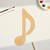 Unfinished Musical Note Wood Cutout - Unfinished Baltic Birch Craft Shape