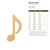 Musical Note Wood Cutout for Crafts, Unfinished Baltic Birch Craft Shape