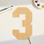 Unfinished Number 3 Wood Cutout - Unfinished Baltic Birch Craft Shape