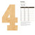 Unfinished Number 4 Wood Cutout for Door Hangers, Seasonal Decor and Paint Parties, Baltic Birch Craft Blank